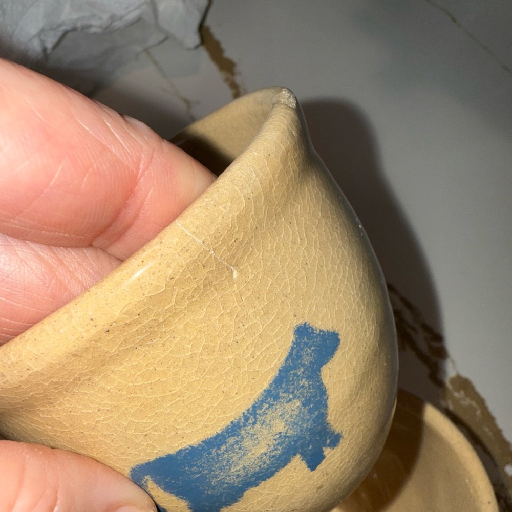 Vtg RRP USA Roseville Ohio Set of 3 small Crocks - Picture 6 of 8